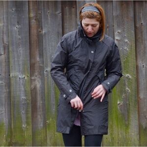 NAU SUCCINCT TRENCH RAIN COAT JACKET WOMENS small